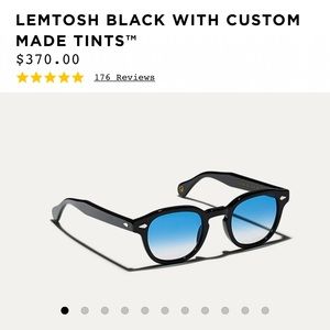 Moscot sunglasses lemtosh tortoise with custom made blue tint- great condition